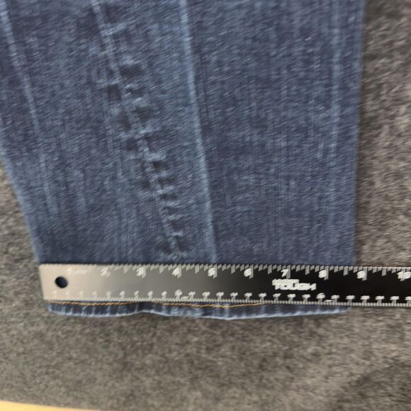 True Religion Joey Jeans Women's 25 Blue Flare Made in USA Distressed Stitching - Picture 8 of 12
